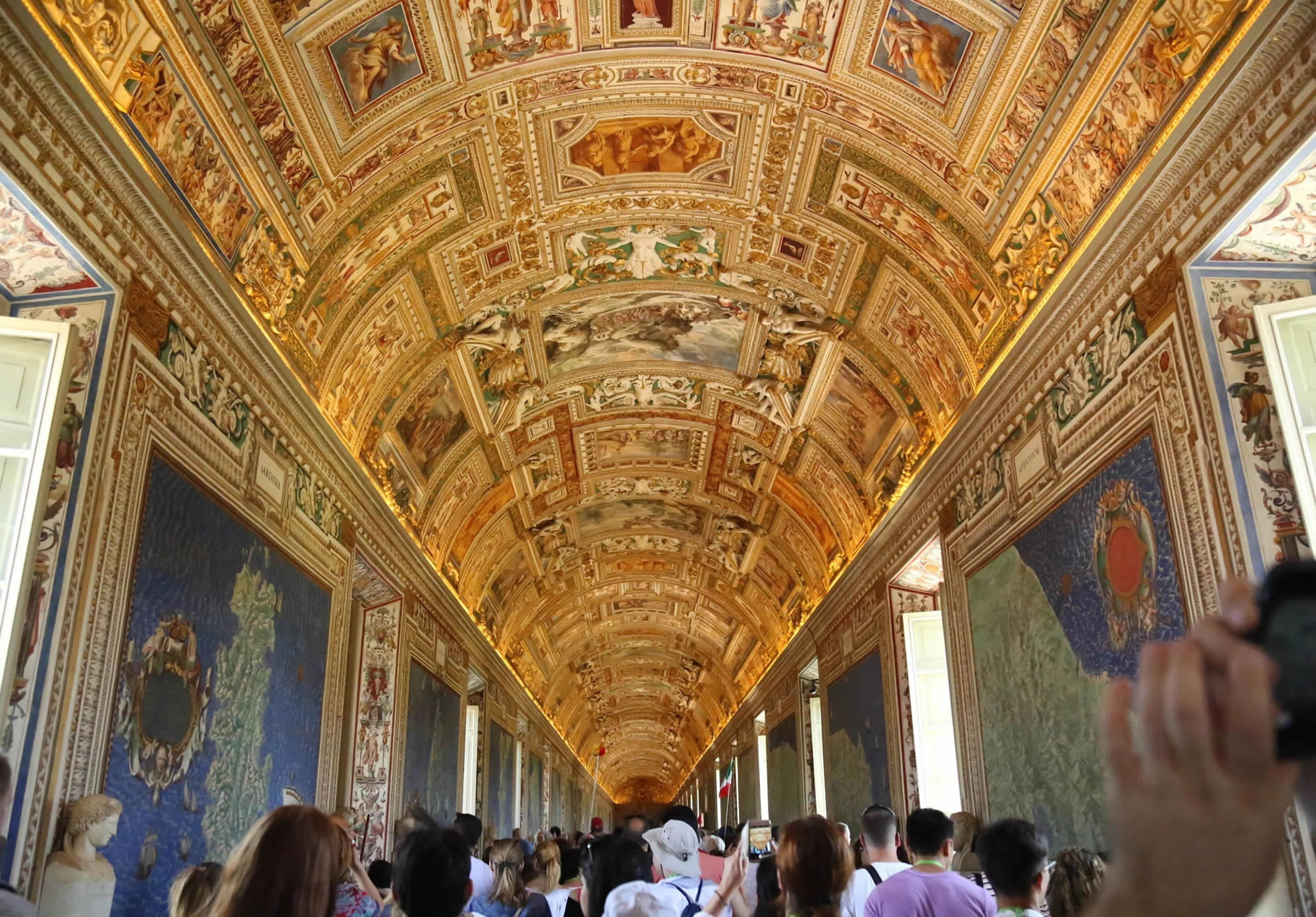 Die Galerie der Landkarten in den Vatikanischen Museen in Rom